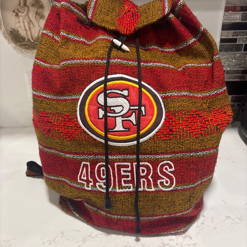 Unisex San Francisco 49ers Football Team Fan Woven Cloth Backpack Fan Gear - Picture 4 of 8